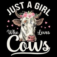 Just a  Who Loves Cows Funny Cute Cow for Girls  Drawstring Bag