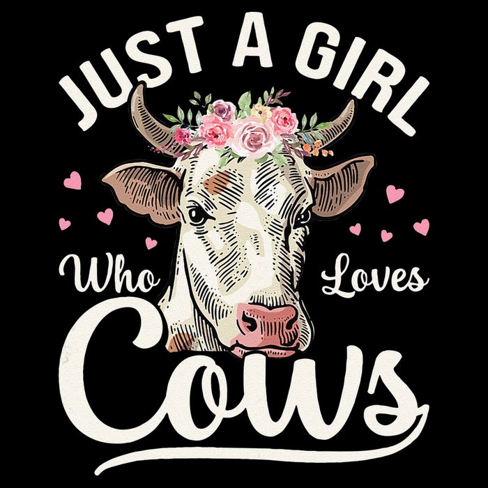 Just a  Who Loves Cows Funny Cute Cow for Girls  Drawstring Bag