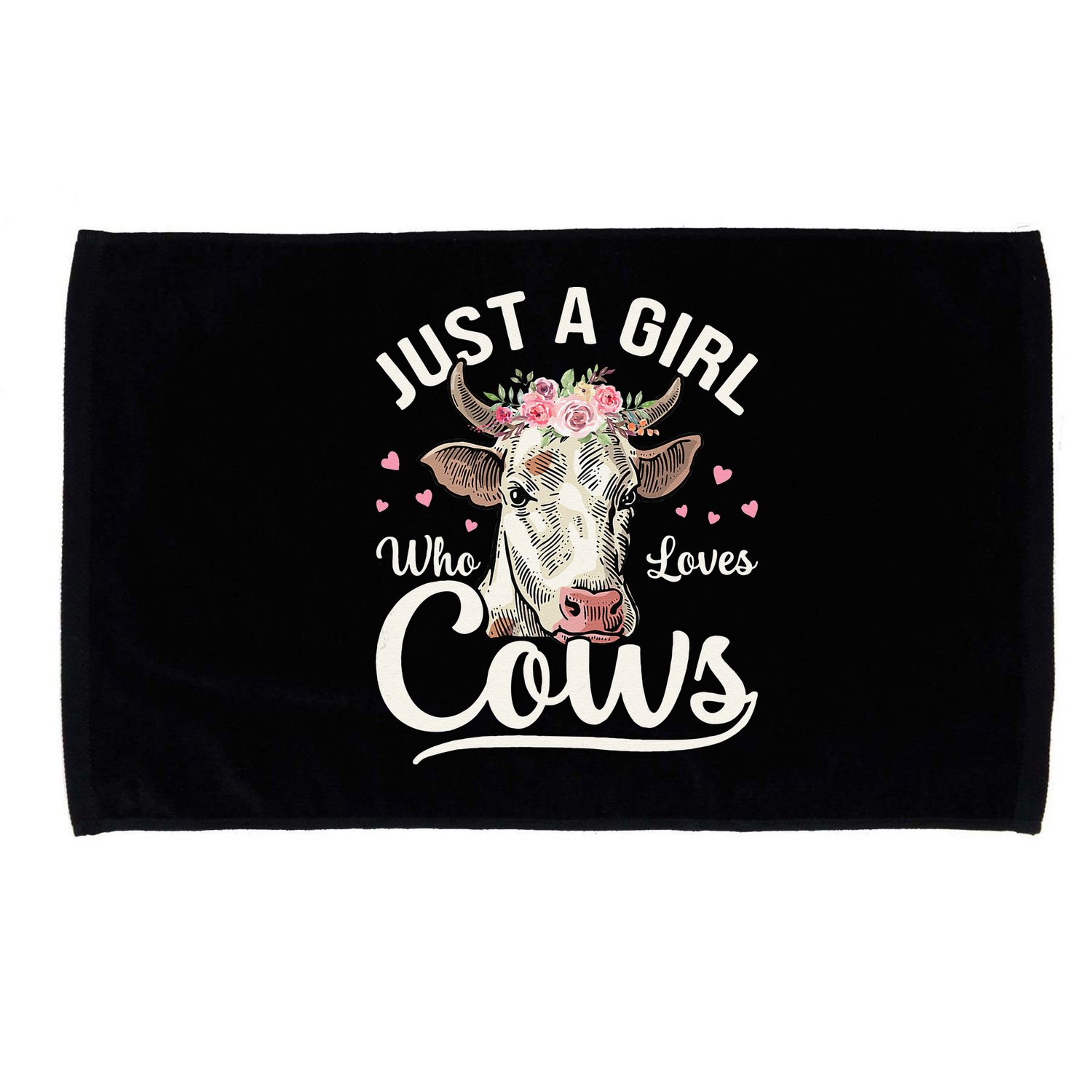 Just a  Who Loves Cows Funny Cute Cow for Girls  Microfiber Hand Towel