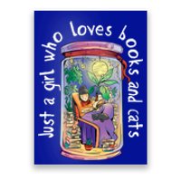 Just A Who Loves Books And Cats Book Nerd Librarian Gift Poster