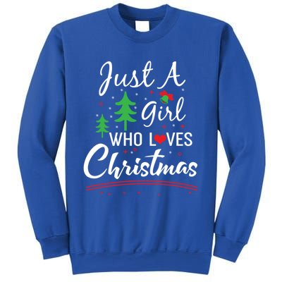 Just A Who Loves Christmas Great Christmas Tree Heart Gift Sweatshirt