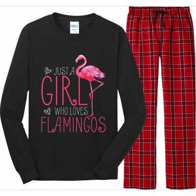 Just A Who Loves Flamingos Long Sleeve Pajama Set