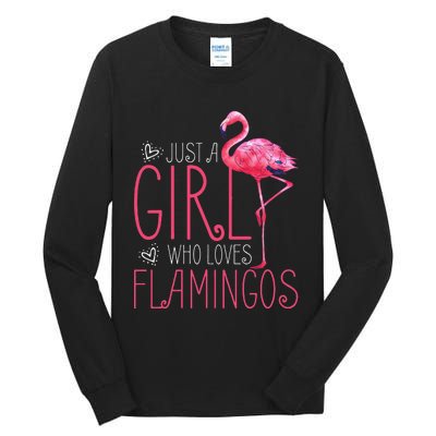 Just A Who Loves Flamingos Tall Long Sleeve T-Shirt