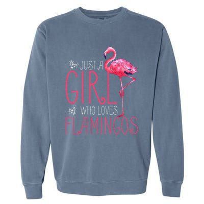 Just A Who Loves Flamingos Garment-Dyed Sweatshirt