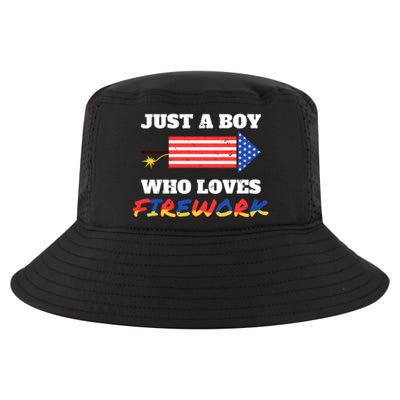 Just A Who Loves Firework Firecrackers 4th Of July Gift Cool Comfort Performance Bucket Hat