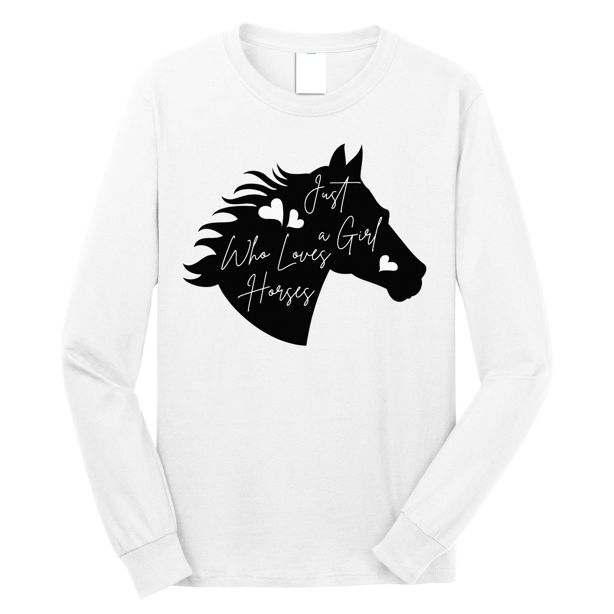 Just A Who Loves Horses Horse Gifts For Horse Long Sleeve Shirt