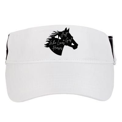 Just A Who Loves Horses Horse Gifts For Horse Adult Drive Performance Visor