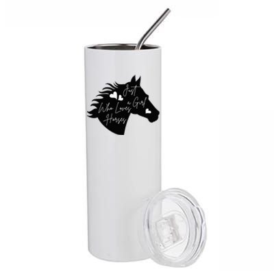 Just A Who Loves Horses Horse Gifts For Horse Stainless Steel Tumbler