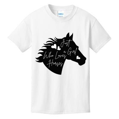 Just A Who Loves Horses Horse Gifts For Horse Kids T-Shirt