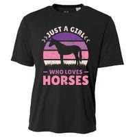 Just A Who Loves Horses  Horse Stuff Cooling Performance Crew T-Shirt