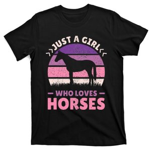 Just A Who Loves Horses  Horse Stuff T-Shirt