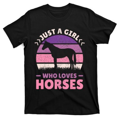 Just A Who Loves Horses  Horse Stuff T-Shirt