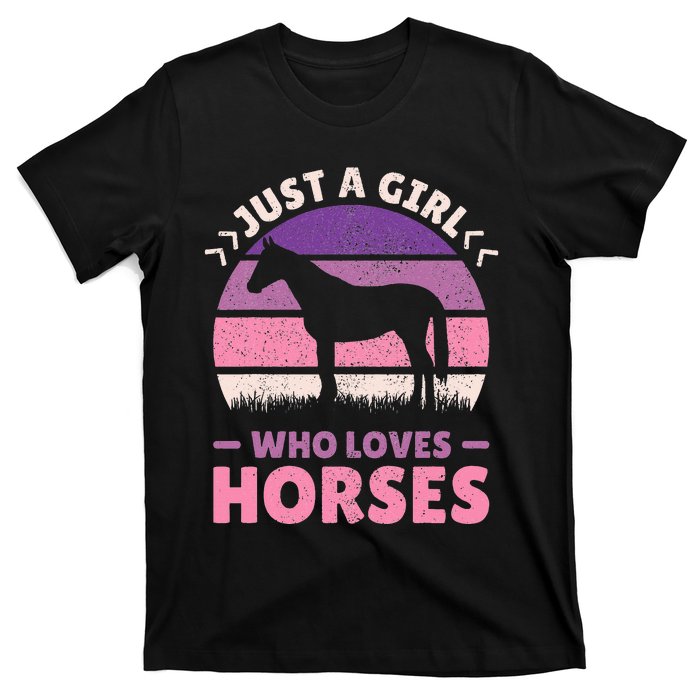 Just A Who Loves Horses  Horse Stuff T-Shirt