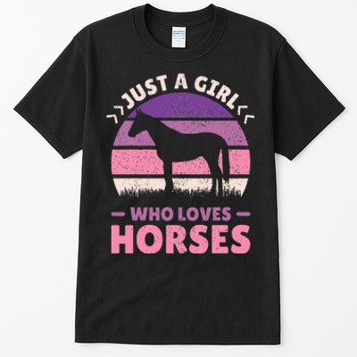 Just A Who Loves Horses  Horse Stuff Tall T-Shirt