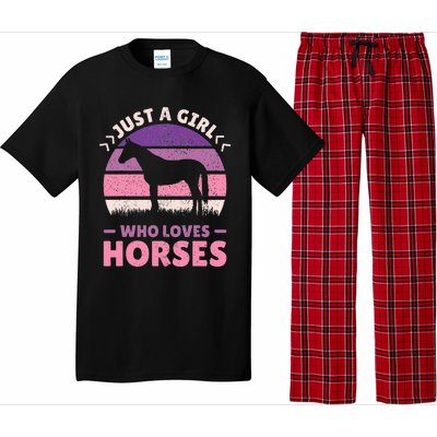 Just A Who Loves Horses  Horse Stuff Pajama Set