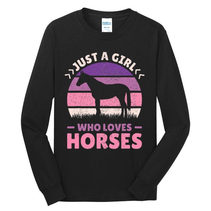 Just A Who Loves Horses  Horse Stuff Tall Long Sleeve T-Shirt