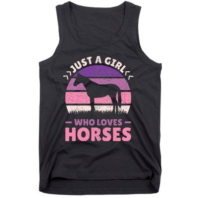 Just A Who Loves Horses  Horse Stuff Tank Top