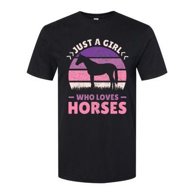 Just A Who Loves Horses  Horse Stuff Softstyle CVC T-Shirt