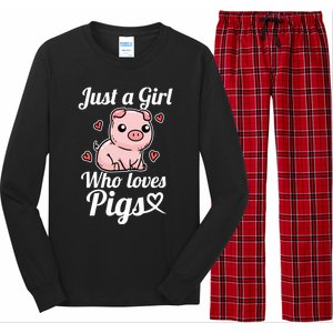 Just A Who Loves Pigs Cute Pig Costume Gift Long Sleeve Pajama Set