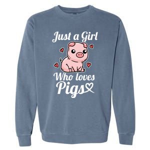 Just A Who Loves Pigs Cute Pig Costume Gift Garment-Dyed Sweatshirt