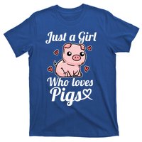 Just A Who Loves Pigs Cute Pig Costume Gift T-Shirt