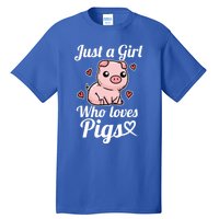 Just A Who Loves Pigs Cute Pig Costume Gift Tall T-Shirt