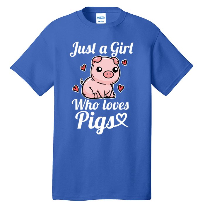 Just A Who Loves Pigs Cute Pig Costume Gift Tall T-Shirt