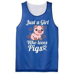 Just A Who Loves Pigs Cute Pig Costume Gift Mesh Reversible Basketball Jersey Tank