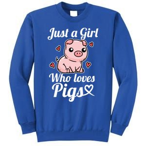 Just A Who Loves Pigs Cute Pig Costume Gift Tall Sweatshirt