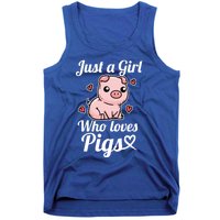 Just A Who Loves Pigs Cute Pig Costume Gift Tank Top