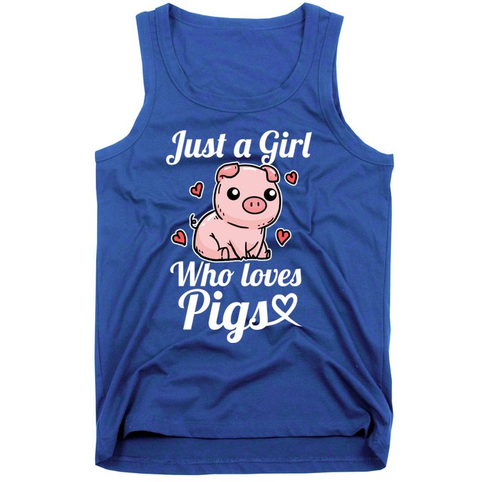 Just A Who Loves Pigs Cute Pig Costume Gift Tank Top