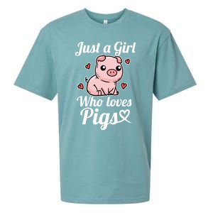 Just A Who Loves Pigs Cute Pig Costume Gift Sueded Cloud Jersey T-Shirt