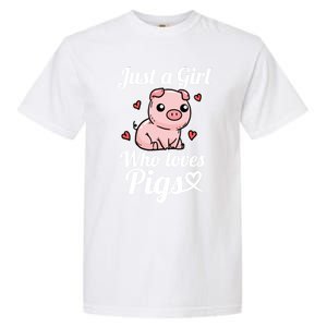 Just A Who Loves Pigs Cute Pig Costume Gift Garment-Dyed Heavyweight T-Shirt