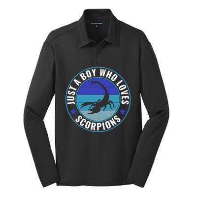 Just A Who Loves Scorpions Meaningful Gift Silk Touch Performance Long Sleeve Polo