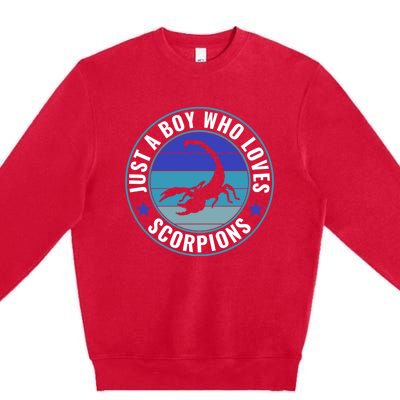 Just A Who Loves Scorpions Meaningful Gift Premium Crewneck Sweatshirt