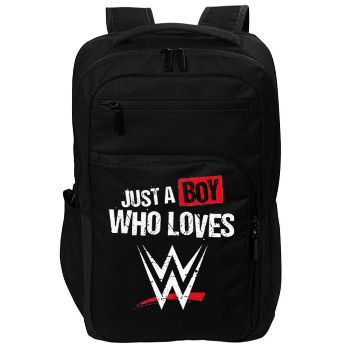 Just A  Who Loves Wrestling Impact Tech Backpack