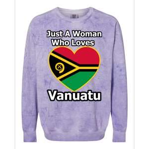 Just A Who Loves Vanuatu Cute Gift Colorblast Crewneck Sweatshirt