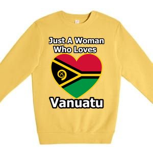 Just A Who Loves Vanuatu Cute Gift Premium Crewneck Sweatshirt