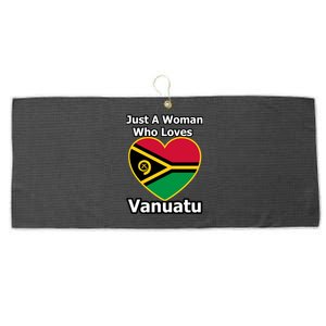 Just A Who Loves Vanuatu Cute Gift Large Microfiber Waffle Golf Towel