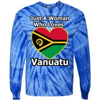 Just A Who Loves Vanuatu Cute Gift Tie-Dye Long Sleeve Shirt