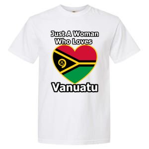 Just A Who Loves Vanuatu Cute Gift Garment-Dyed Heavyweight T-Shirt