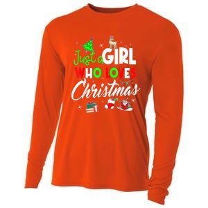 Just A Who Loves Christmas Meaningful Gift Cooling Performance Long Sleeve Crew