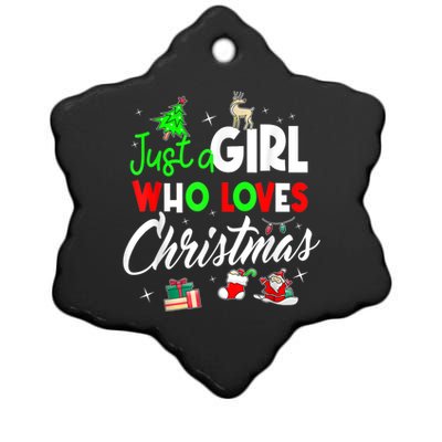 Just A Who Loves Christmas Meaningful Gift Ceramic Star Ornament