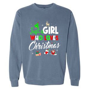 Just A Who Loves Christmas Meaningful Gift Garment-Dyed Sweatshirt