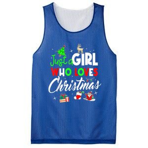 Just A Who Loves Christmas Meaningful Gift Mesh Reversible Basketball Jersey Tank