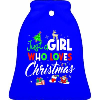 Just A Who Loves Christmas Meaningful Gift Ceramic Bell Ornament