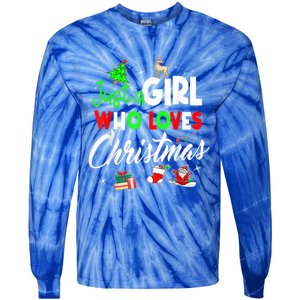 Just A Who Loves Christmas Meaningful Gift Tie-Dye Long Sleeve Shirt