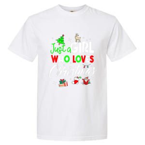 Just A Who Loves Christmas Meaningful Gift Garment-Dyed Heavyweight T-Shirt