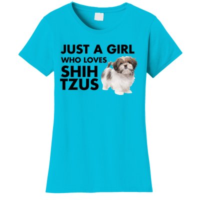 Just A Who Loves Shih Tzus Great Gift Women's T-Shirt