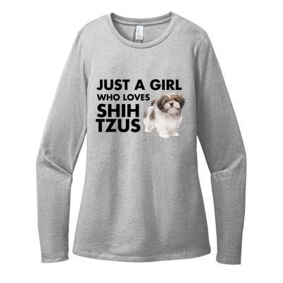 Just A Who Loves Shih Tzus Great Gift Womens CVC Long Sleeve Shirt